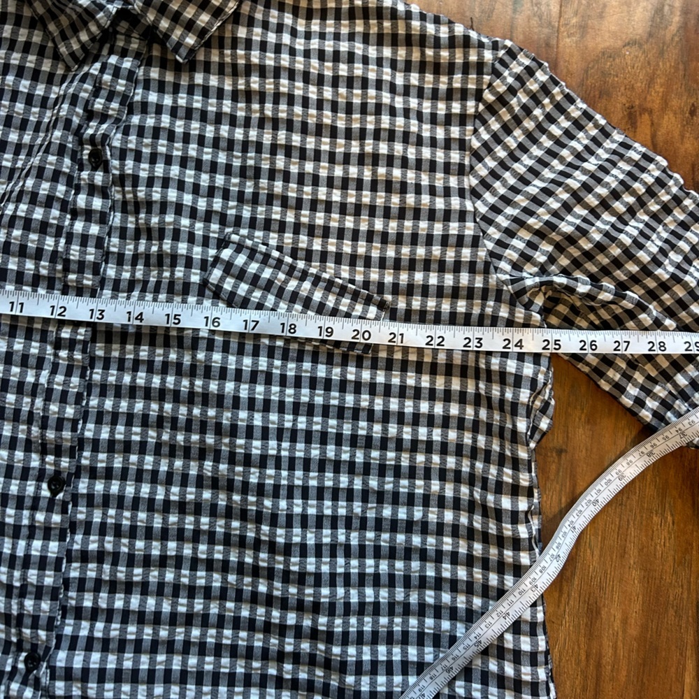 Lola May Black and White Shirt Dress Plaid Print Women’s Size 20 - Picture 8 of 10